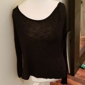 Women's sheer black top